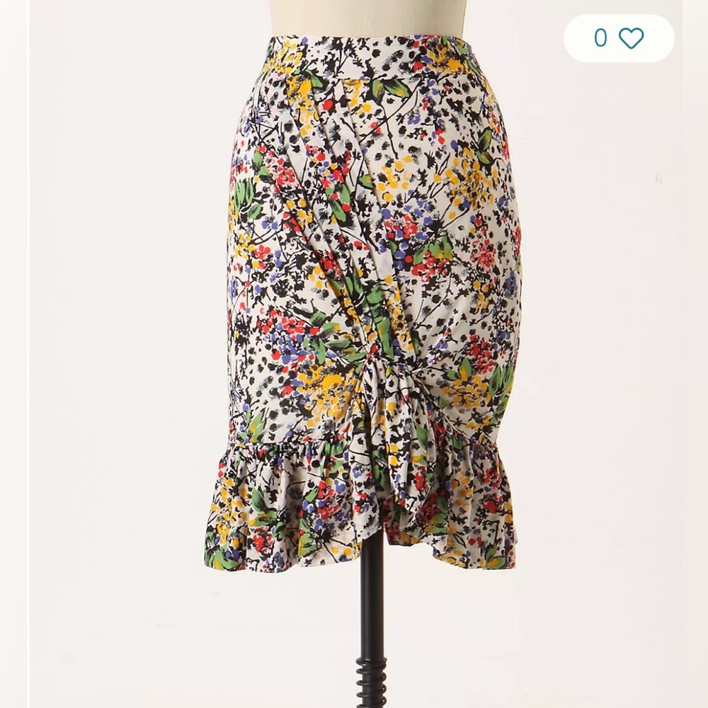 Edme’ & Esyllte Hustle & Bustle Multicolor Floral Pleated Ruffle Flounce Skirt 6